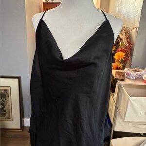 Express Black Asymmetrical Sleeveless Camisole
